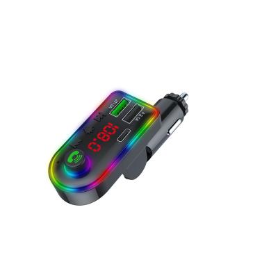 China Car Kit Handsfree Colorful Lights Mp 3 Player Car Radio MP3 Player Color Fm Transmitter Car Fast Charging Player New for sale