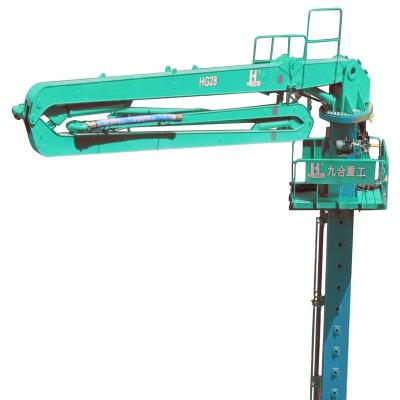 China Construction worksÂ   JH Brand 28m And 33m Self-climbing Well Shaft /Elevator Mounting Concrete Placing Boom for sale