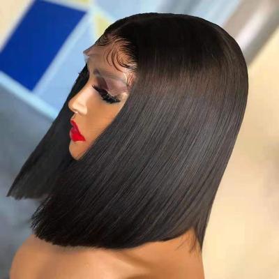 China 100% Human Wigs Barely Shedding Thick Soft Smooth Brazilian 360 Wigs Hair Vendors Wholesale Bone Straight Full Lace Hair Wig for sale