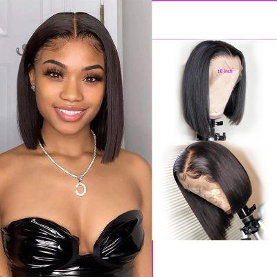 China Water Wave Lace Closure Wig Bobo Hair Short Wig Brazilian Hair Net Front Lace Wigs for sale