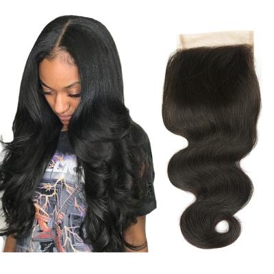 China Wholesale 100% Indian Raw Virgin Hair 100% Brazilian Human Hair Lace Wigs Body Wave 4x4 Closure With Bundles 10A Grade Unprocessed for sale