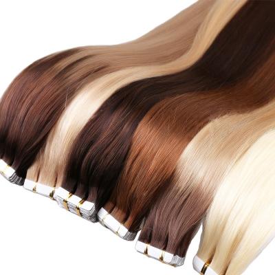 China Real Silky Straight Wave Hair Tape In Extensions Brazilian Hair Extensions Vendors for sale