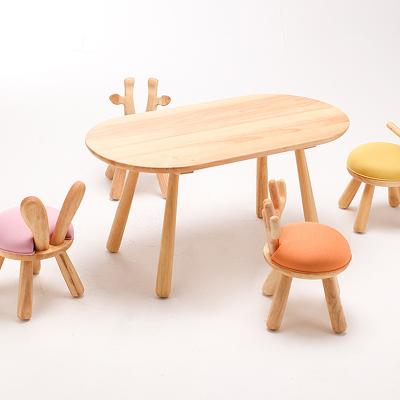 China Chinese Children's Low Chinese Children's Picture Book Reading Industry Study Table Kindergarten Chair Backrest Shoe Replacement Solid Wood Stool for sale