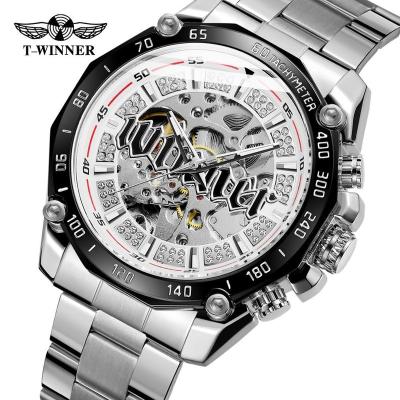 China New Full Calendar Men's Fashion Watch Casual Hollow Mechanical Movement Automatic Mechanical Watches for sale