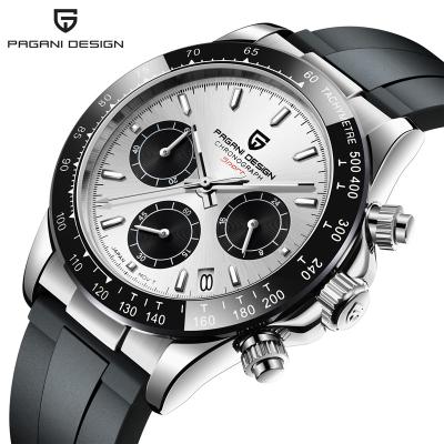 China Chronograph PAGANI DESIGN 1664 Top Luxury Brand Men Watches Military Rubber Strap Sapphire Glass Sports Watch Chronograph Mens Quartz Watch for sale