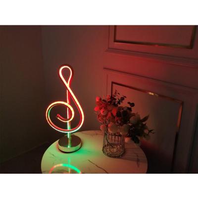 China Modern Music Symbol Aluminum Tube Bedside Led Desk Dimming Ambient Light Kids Room Table Lamp Eye-Friendly for sale