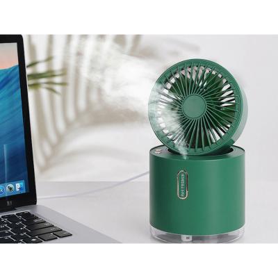 China Humidifiers Plant Summer Usb Water Mist Fan Foldable Filling Indoor Office Air Cooling Spray Mist Fan With Night Light for sale