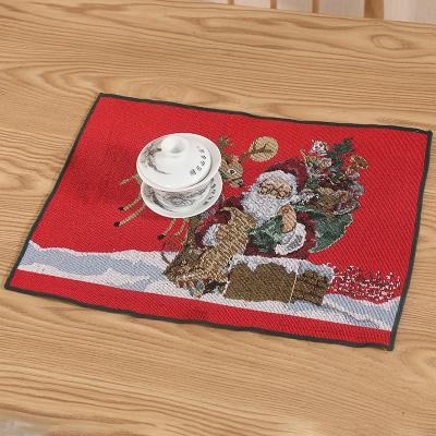 China Sustainable Table Runner With Place Mat Christmas Ornament Christmas Decoration Place Mat Table Mat New 2021 for sale