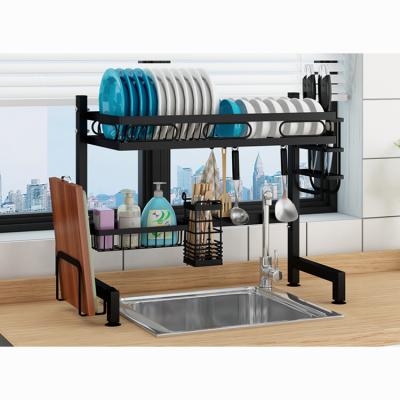 China Factory Supply Stocked Stainless Steel Over Sink Dish Drying Kitchen Storage Shelf Single Layer Racks for sale