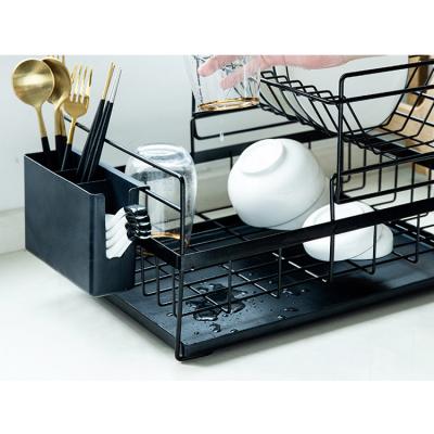 China High Quality Curved Shelf Stocked Kitchen Kitchen Drainer Storage Drying Shelf Bowl Dish Organizer Rack for sale