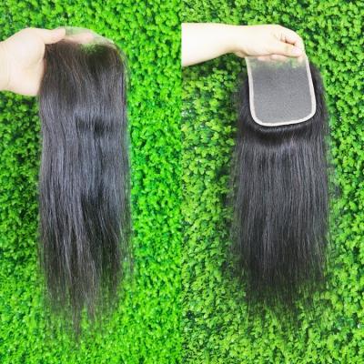 China Straight Wave Remy Human Hair Closure Deep Body Loose Kinky Curly Virgin Hair 4X4 Brazilian Straight Transparent Lace Closure Wholesale for sale