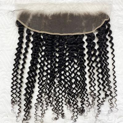 China Semi Natural Sheer Closure With Lace Closure Jerry Curl Foris Cheap Price Jerry Curly 13x4 Weave for sale