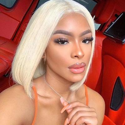 China 100% Transparent Virgin Human Hair Bob Wigs 13x4 HD Lace Front Vietnam Hair Straight Bone Svolna Bob Straight Wig For Women for sale