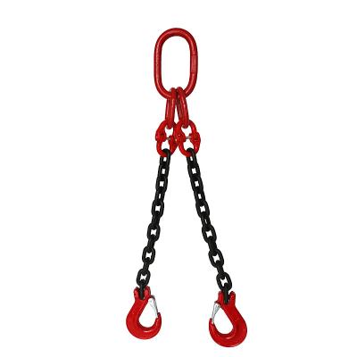 Cina alloy steel lifting chain for G80 2 two legs crane lifting chain in vendita