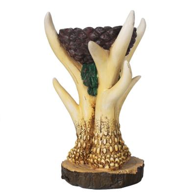 China Rustic Faux Antler Pillar Candle Holders from Europe for sale