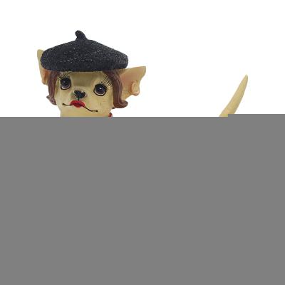 China Europe Customize Chihuahua Made Of Resin Short Hair Dog - Collectible Figurine Miniature for sale