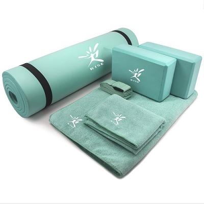 China Yoga exercise fitness yoga set 6 in 1 including 1 nbr yoga mat, 1 blocks, 1 towel for sale