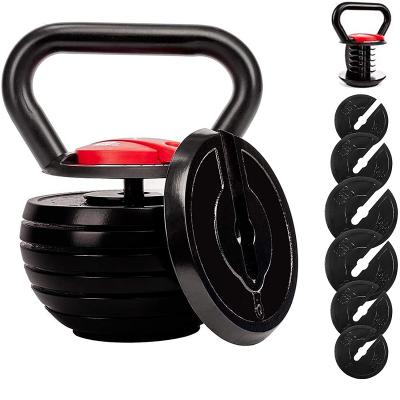 China Factory Adjustable Dumbell Sports Goods Kettlebell Black Painted Cast Iron Universal For Gym Weights for sale