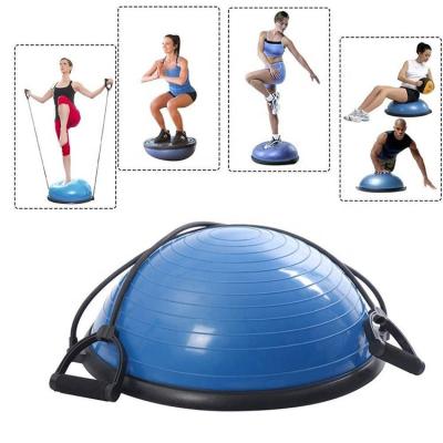 China Half Ball Yoga Balance Ball China Factory Customize 2019 Hot Sale 46cm OEM Customized Logo PVC +ABS Availabled Customized Colorful for sale