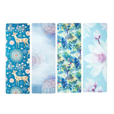 China Custom Printed 6mm Durable OEM Yoga Mats Anti Slip Double Layer Tape Non-Slip Eco-Friendly Waterproof Washable Anti-Slip Yoga Mat for sale