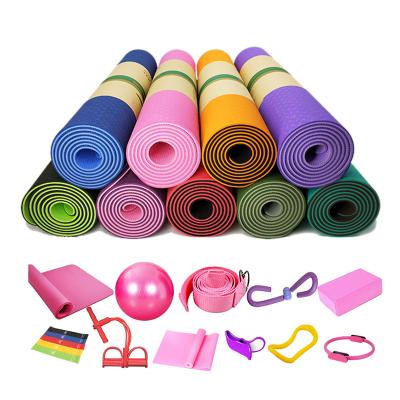 China Yoga Exercises Eco-friendly Custom Printing TPE/PU/Rubber/PVC/cork/NBR Yoga Mat for sale