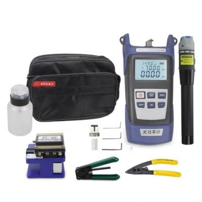 China Ftth Economic FTTH Fiber Optic Tools Kit with Fibra Optica Power Meter Visual Fault Locator Kit de fibre optique toolkit bag FFS61 for sale