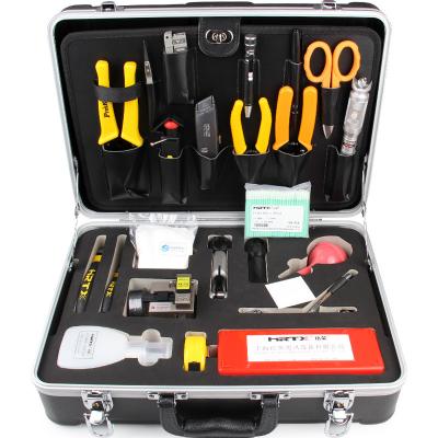 China Ftth Fiber Optic Fusion Splicing ToolKit Fiber Optic Basic Tool Kit Deluxe Fiber Termination Toolkit FFS65 Toolbox with VFL Cutter for sale