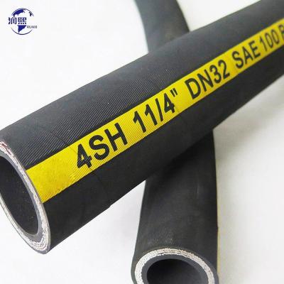 China Factory Direct Sale Flexible En856 4SH 4SP Wire Spiral Hydraulic Rubber Hoses for sale