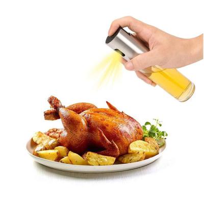 China Stocked Other Cooking Tools Frying Oil Clear Glass Sprayer Cooking Olive Oil Dispenser Bottle 100ml for sale