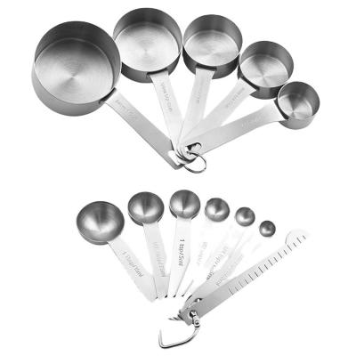 China Amazon FBA Stocked Hot Selling High Quality Product Kitchen Accessories Baking Equipment Stainless Steel Measuring Cups 12pcs Set for sale