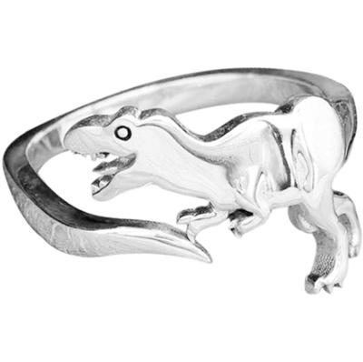 China Environmental Friendly Dinosaur Rings, Cute Tyrannosaurus And Triceratops Adjustable Rings For Women Teen Girls, Love Gift For Him Her Personalized. for sale