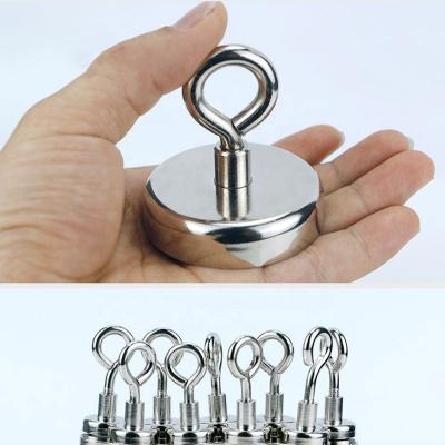 China 1PC Super Strong Magnet Pot Fishing Retrieval Magnets Neodymium Round Hook Sea Fishing Magnet Powerful Magnetic Finder. for sale