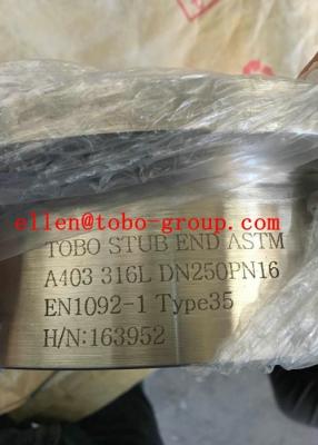 China STUB END ASTM A403 316L DN250PN16 EN1092-1 Type35  BW, as per DIN 2642 for sale