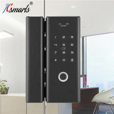 China Security Zinc Alloy Fingerprint Door Glass Sliding Tuya WiFi Keypad Numeric Lock for sale