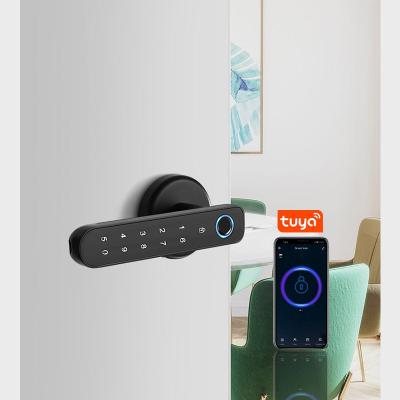 China Apartment Smart Home WiFi Tuya Fingerprint Password Electronic Security Door Lock for Apartments for sale