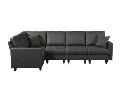 China Convertible Sofa Furniture Modern Fabric Sofa Sets L Shaped Sectional Corner Sofa for sale