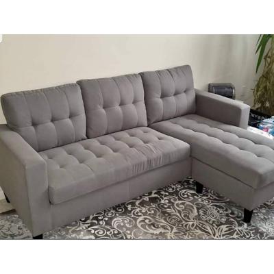 China (Size) Chesterfield adjustable canvas 3 seater sofa set living room reversible sectional sofas for sale