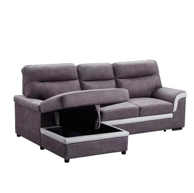 China Living Room Furniture Living Room Convertible Sofa With Pull Out Leather Bed Chesterfield Sofa Set for sale