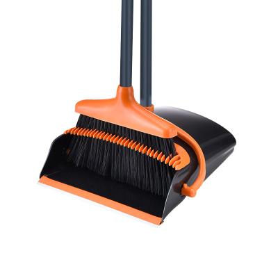 China Sweep Hair and Dust Away Dustpan Easily Clean Combined Broom with Long Handle for Home Kitchen Room Office Lobby Floor for sale