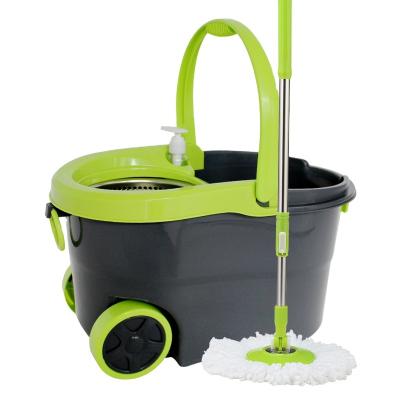 China Sustainable High Quality 360 Microfiber Twist Auto Cleaning Mop With Spin Bucket for sale