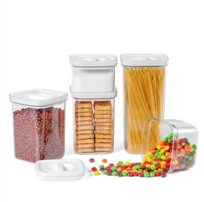 China Freshness Preservation Amazon 2022 5 Pack Airtight Food Storage Container Set High Quality Clear Plastic Kitchen Organization Container With Lid for sale