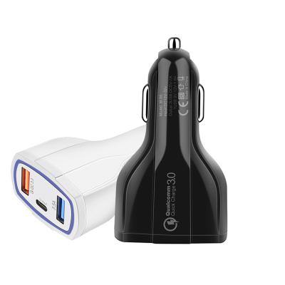 China Free Shipping 45w Mobile Phone Tablet MP3 Adapter USB C PD Port 3 in 1 Car Charger for sale