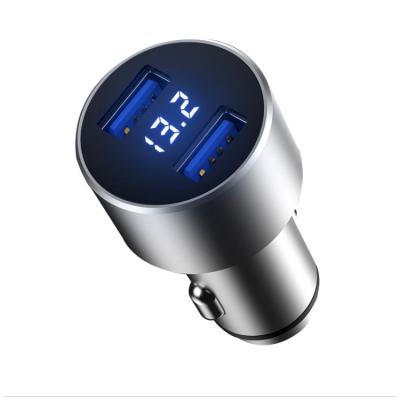 China New New China-chic Dual Digital Display 2.4A Mini Electronic Wholesale Car USB Multifunctional Quick Charge for sale