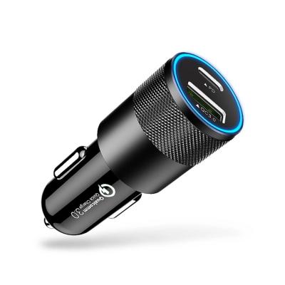 China COMPUTER USB C Car Charger , 5A/30W 12V USB Car Charger PD&QC 3.0 Dual Port Car Adapter Equipped with iPhone 11/11 Pro/11 Pro Compatible for sale