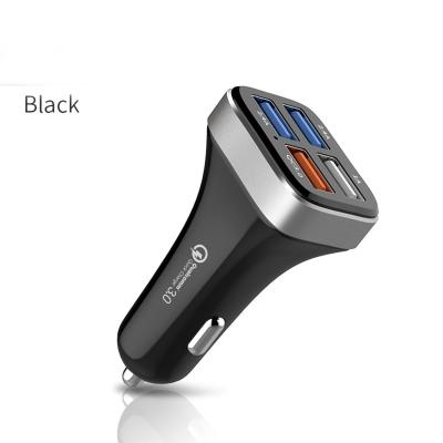 China Mobile Phone Tablet PC MP3 4 USB QC3.0 Car Charger Adapter Dual Port Car 48w Flush Fit Adapter Fast Charging for sale