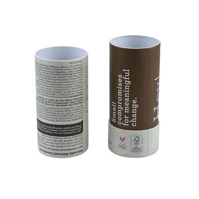 China Recycled Materials Custom Design Perfume Packaging Display Cylinder Blank Recycled Kraft Paper Box For Cosmetics for sale