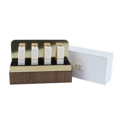 China Recyclable eco-friendly special paper material, recycle sliver paper printing with glossy lamination paper box for cosmetics for sale