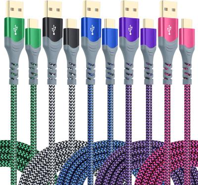 China Factory Customized Speed ​​OEM Length USB Quick Charging Type C Cable Nylon Braided Quick Charging Cord For Samsung/Huawei/Xiaomi/Vivo/Oppo Mobile Phone for sale