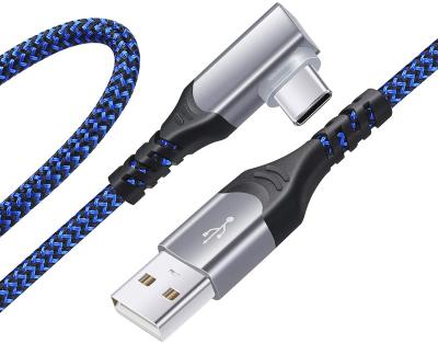 China OEM Factory Fast Charging USB A to USB C to Type-C 2.0 A USB Cable 90 Degree Cable with Nylon Braided for Samsung s21/ultra/plus Oneplus Nord for sale