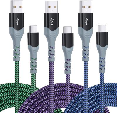 China Speed ​​USB C Cable Nylon Braided Fast Charging Fast Charging USB A To Type C 3A Fast Charging Cable For Samsung Galaxy S8/S9/S9+/S10+ for sale